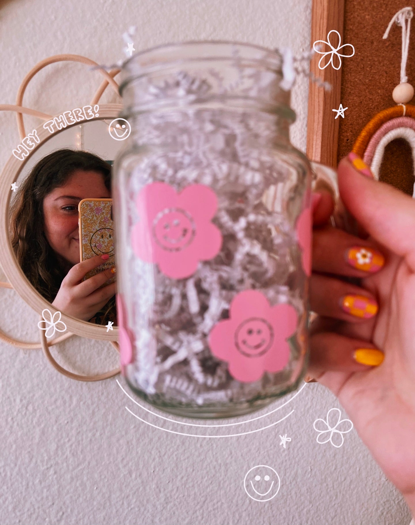Flower doodle cup